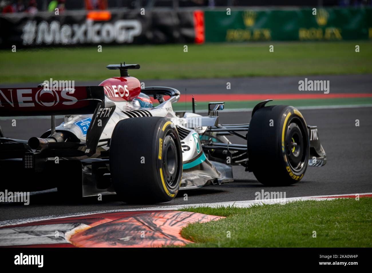 Mexico City, Mexico, 31st Oct 2022, George Russell, from the United Kingdom competes for Mercedes AMG . Race day, round 20 of the 2022 Formula 1 championship. Credit: Michael Potts/Alamy Live News Stock Photo