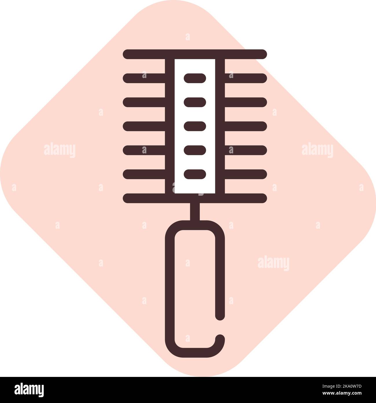 Beauty comb, illustration or icon, vector on white background. Stock Vector