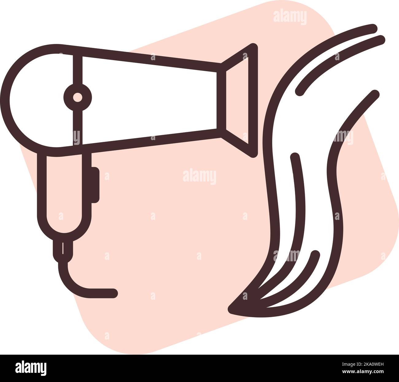 Body treatment hair dressing, illustration or icon, vector on white