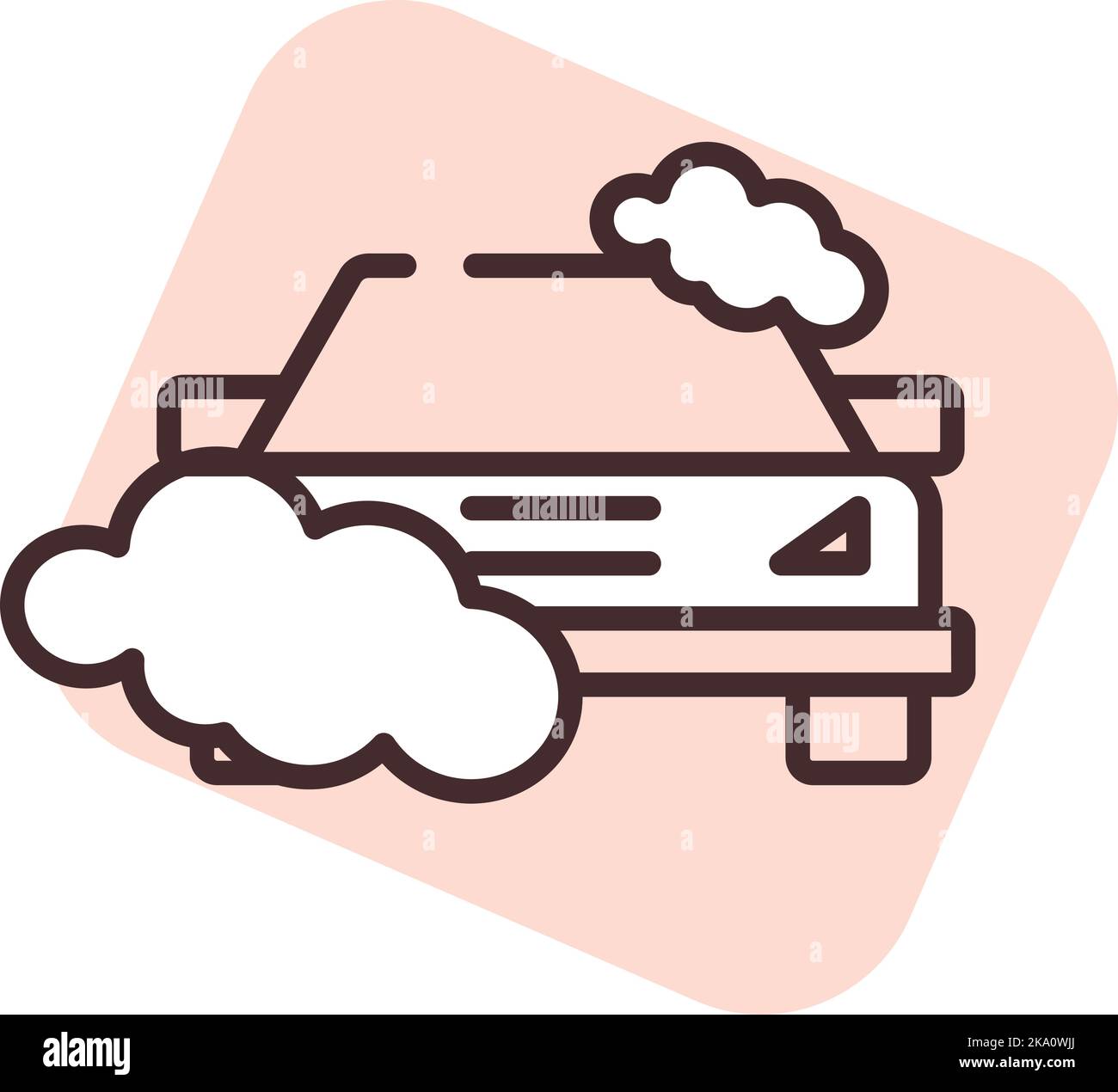 Car wash, illustration or icon, vector on white background. Stock Vector