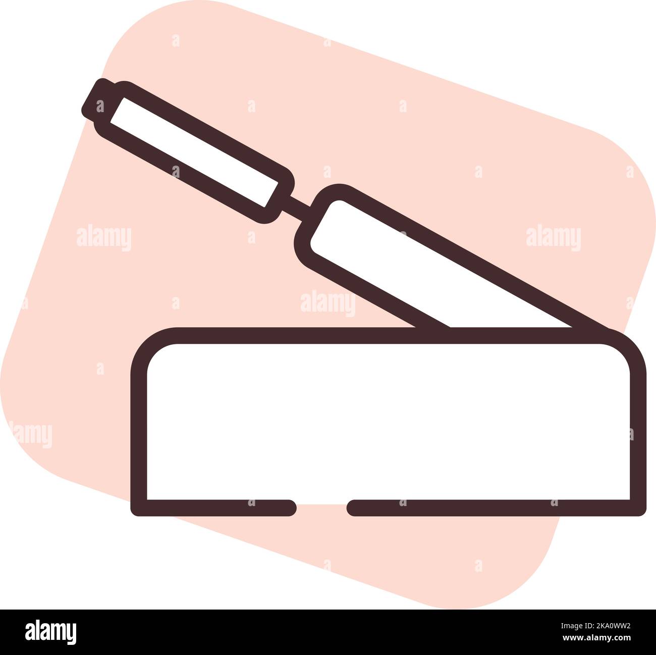 Car lever, illustration or icon, vector on white background. Stock Vector