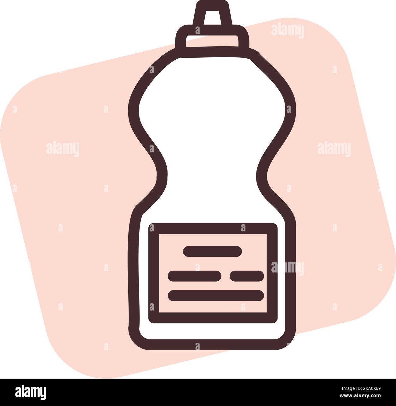 Cleaning dish soap , illustration or icon, vector on white background. Stock Vector