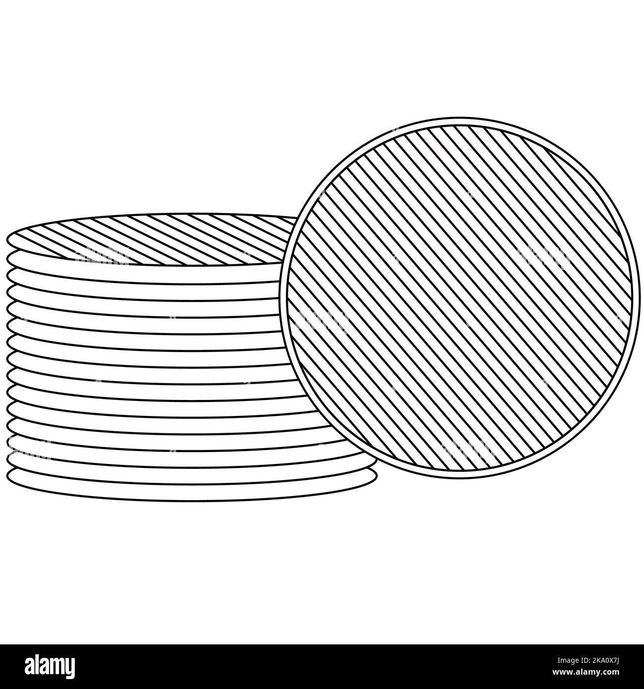 Cotton pads icon on white background. Cotton Pads outline sign. flat ...