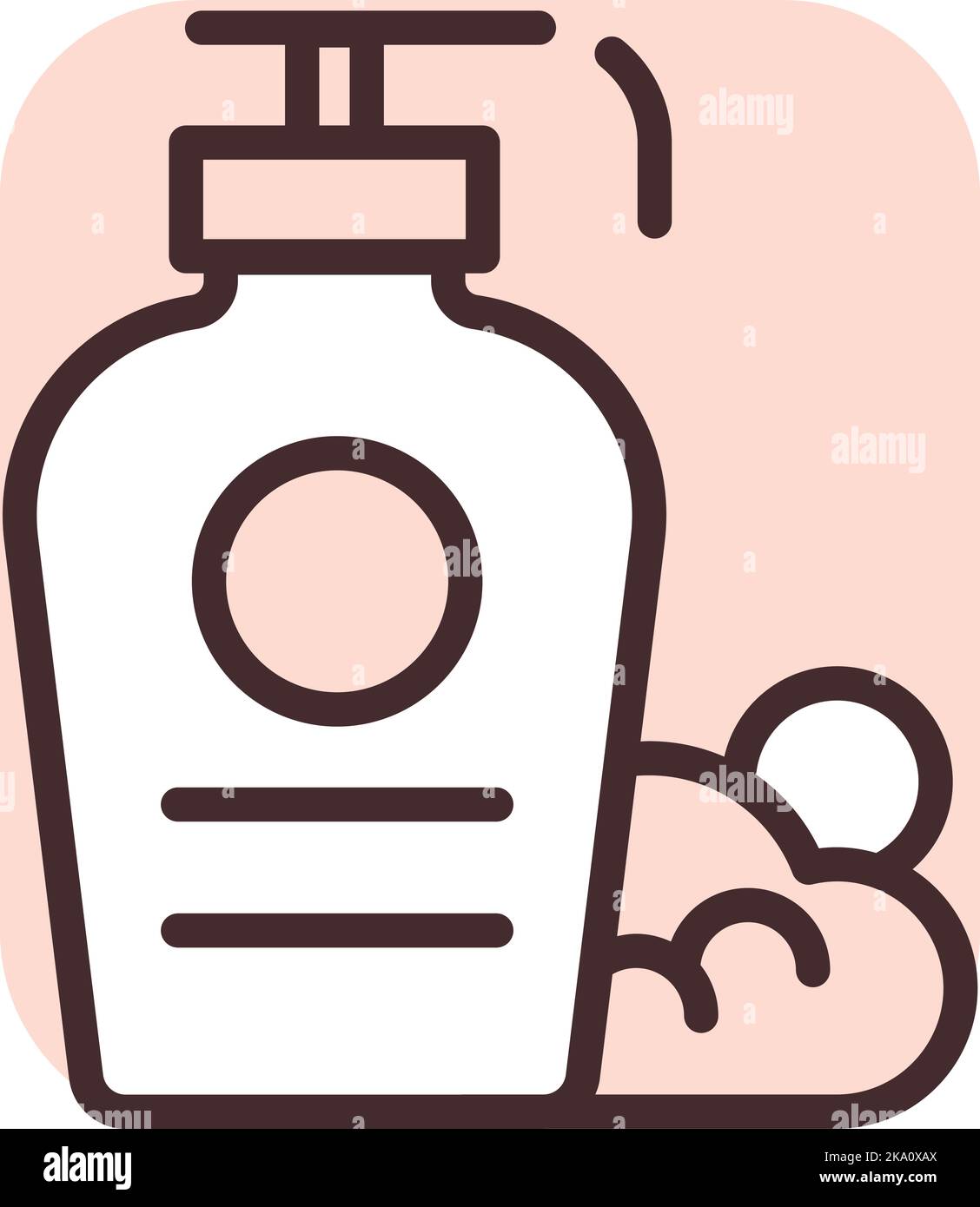 Cleaning liquid soap , illustration or icon, vector on white background. Stock Vector