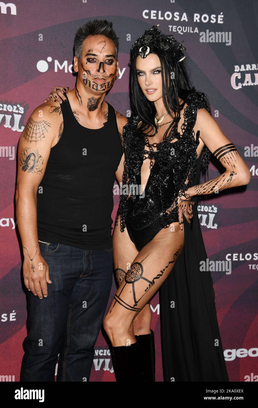 LOS ANGELES, CA - OCTOBER 29: (L-R) Richard Lee and Alessandra Ambrosio