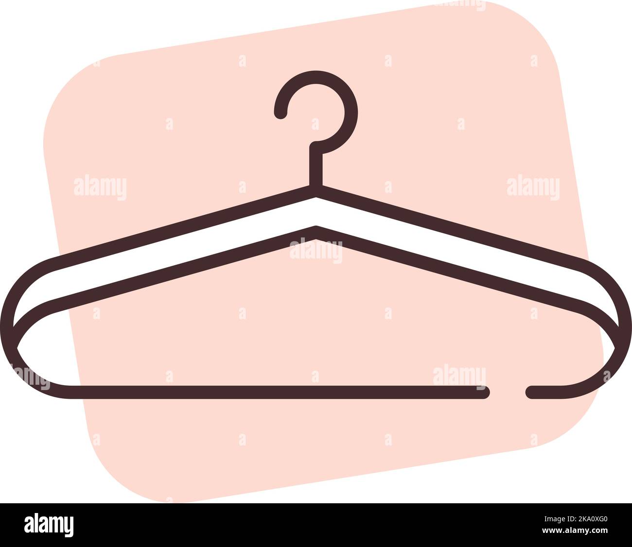 Cleaning  hangers, illustration or icon, vector on white background. Stock Vector