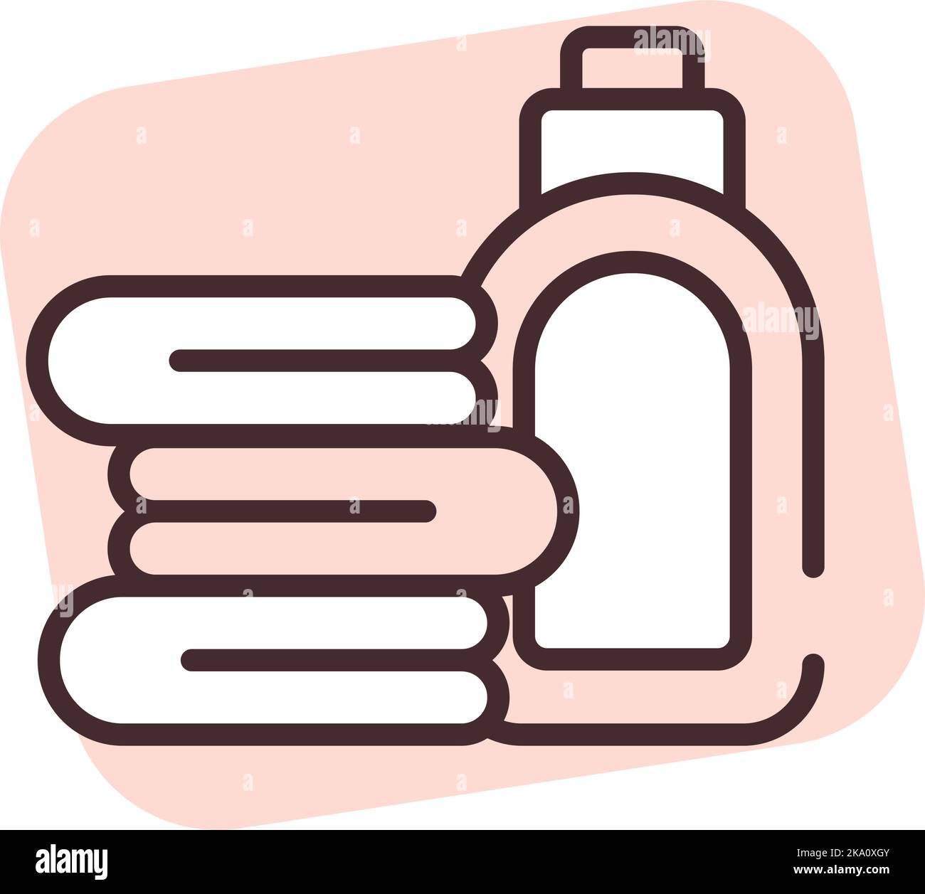 Cleaning laundry detergent, illustration or icon, vector on white background. Stock Vector