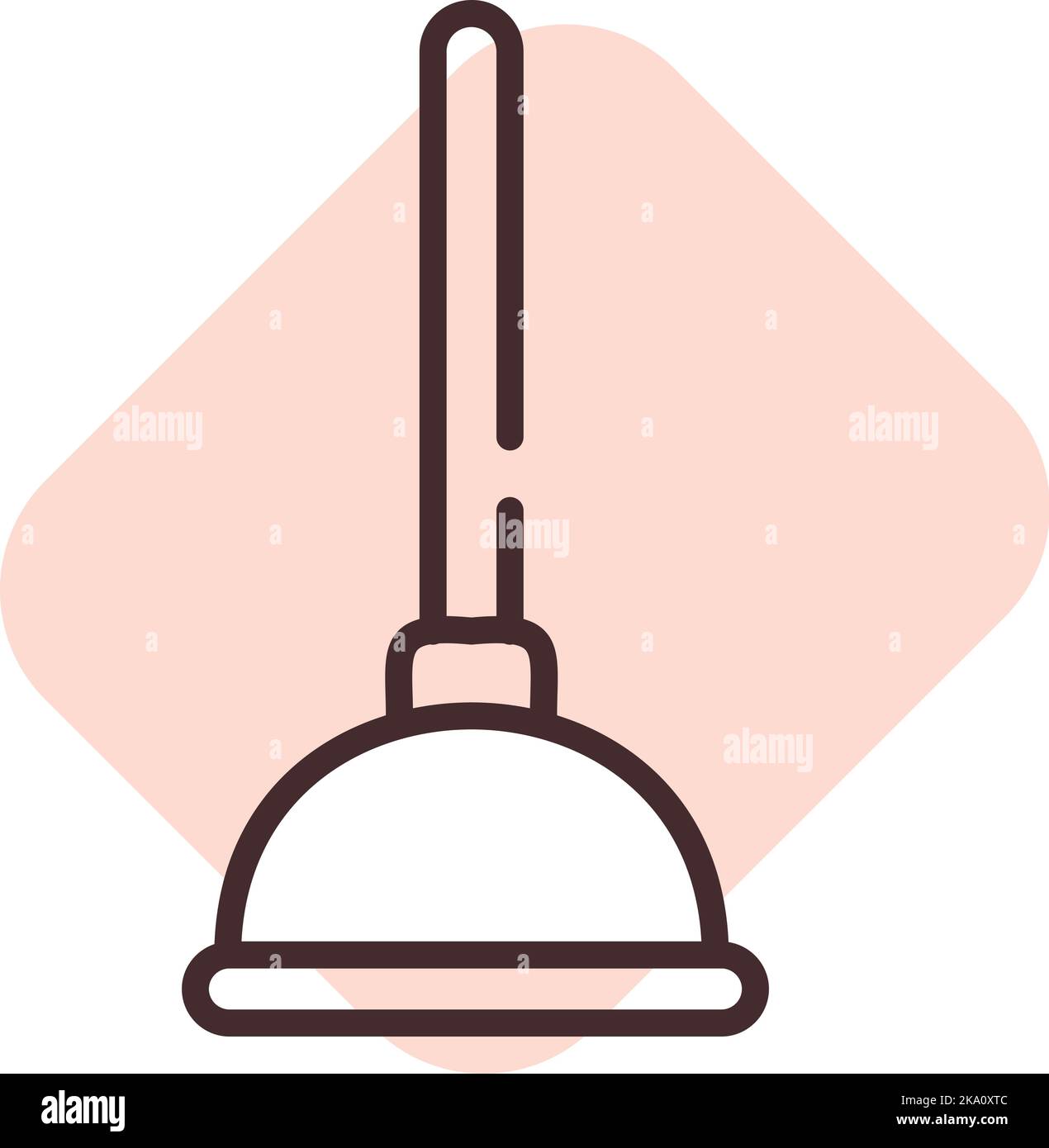 Cleaning plumber , illustration or icon, vector on white background. Stock Vector