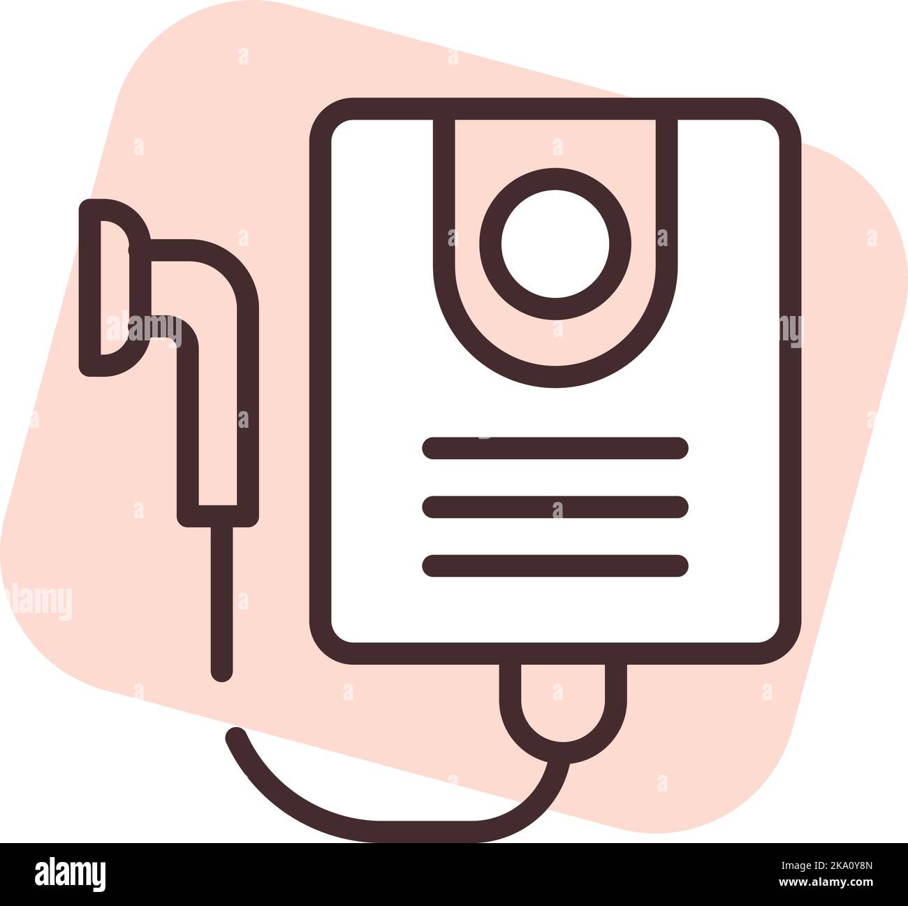 Electronics water heater, illustration or icon, vector on white background. Stock Vector