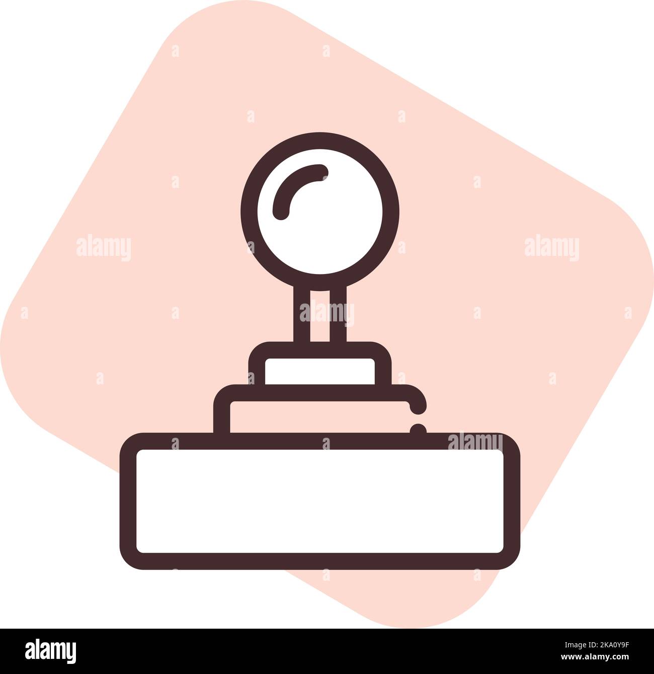 Electronics gaming controller, illustration or icon, vector on white background. Stock Vector