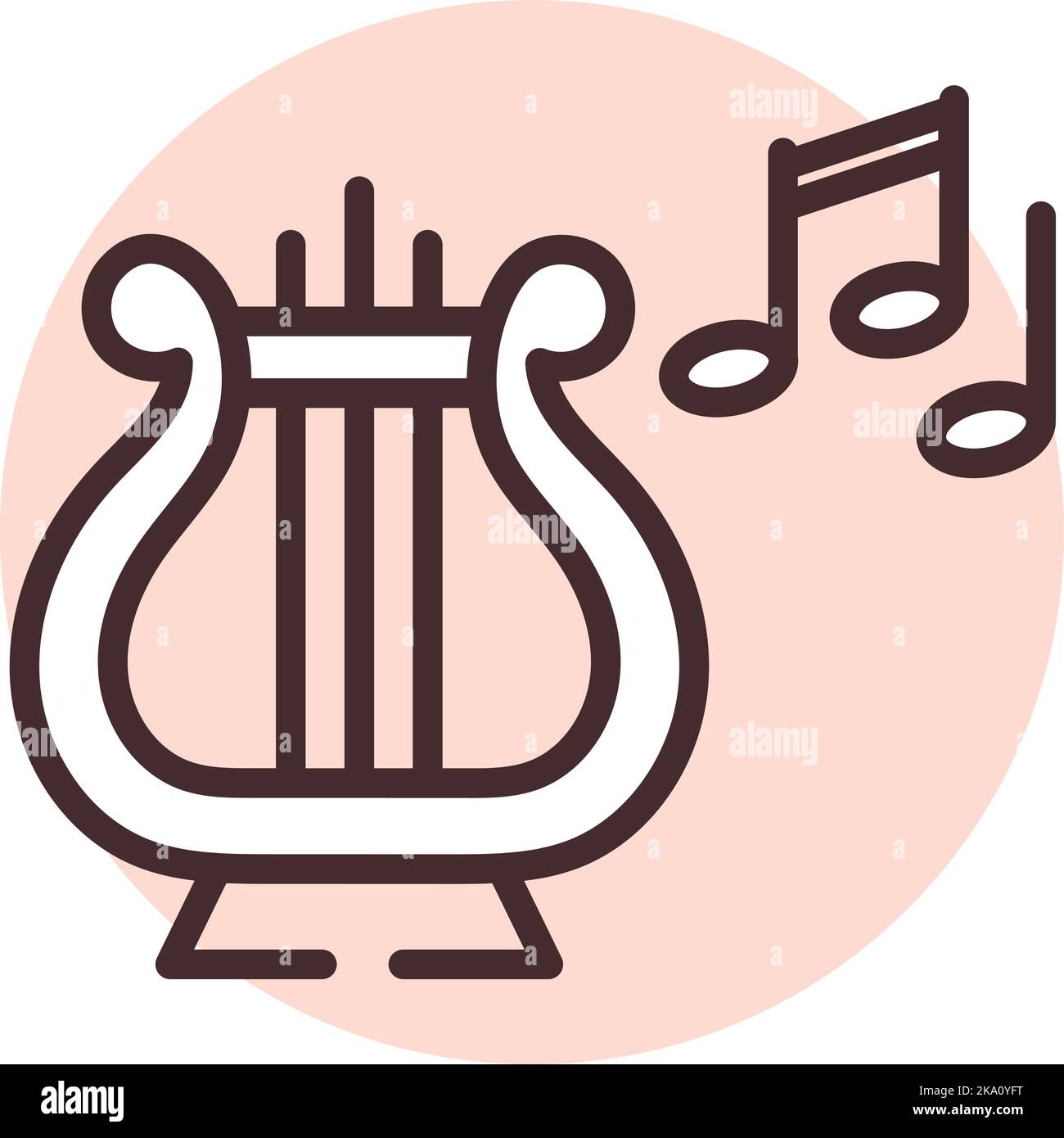 Event music, illustration or icon, vector on white background. Stock Vector