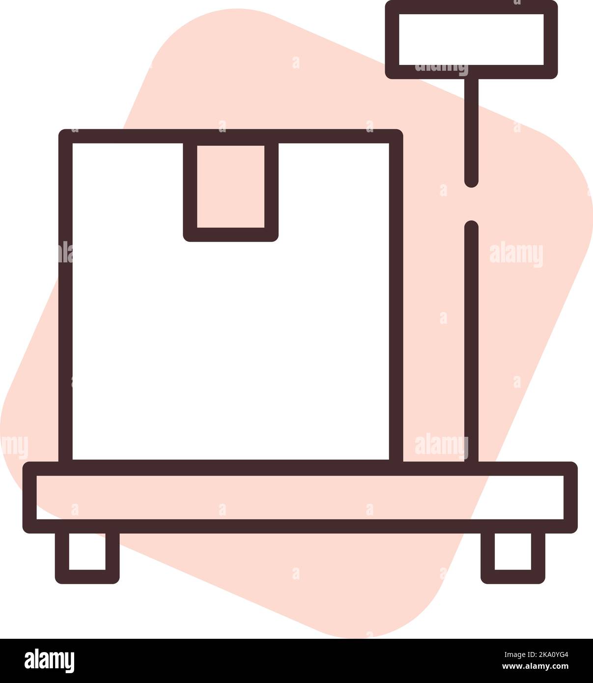 Delivery scales, illustration or icon, vector on white background. Stock Vector