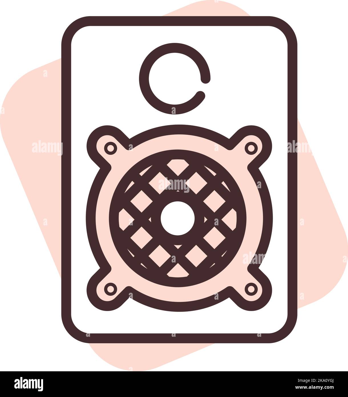 Electronics ventilation, illustration or icon, vector on white background. Stock Vector