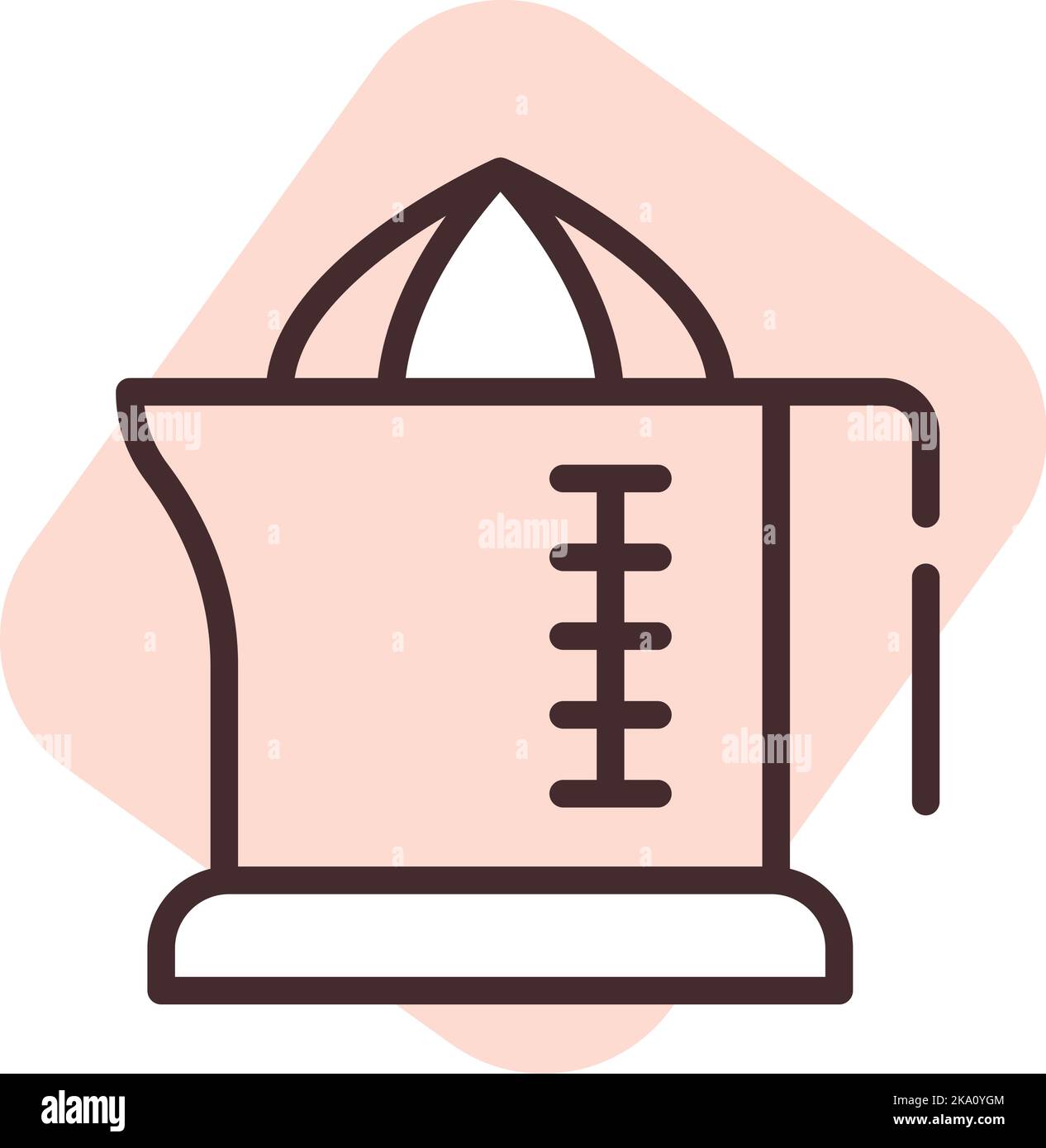 Electronics juice maker, illustration or icon, vector on white background. Stock Vector