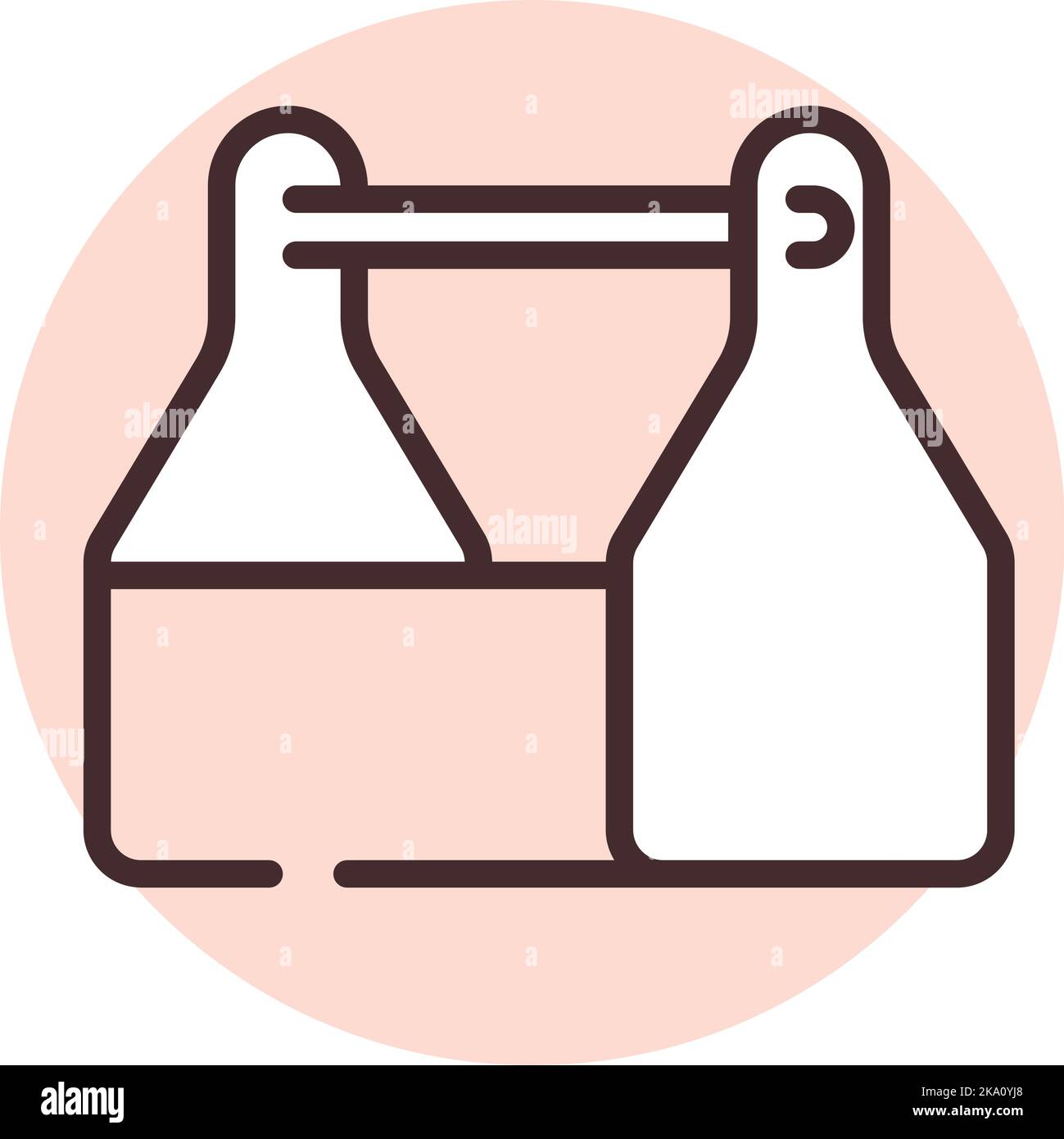 Construction equipment tool bag, illustration or icon, vector on white