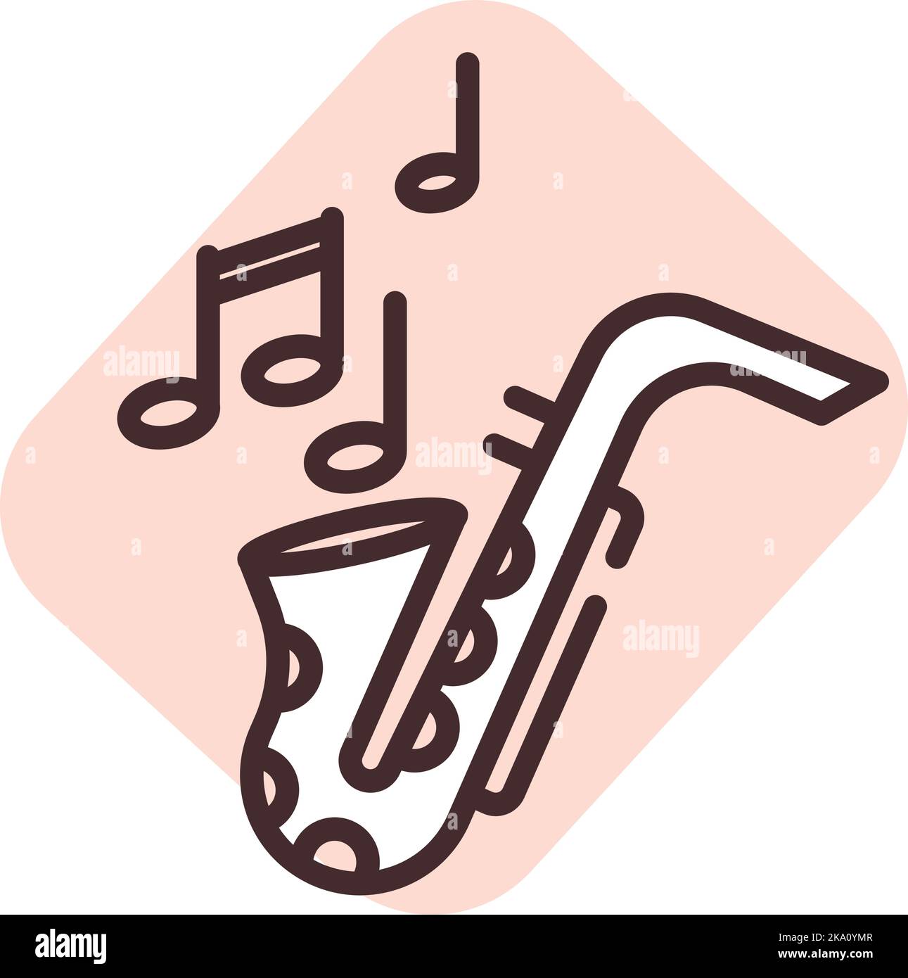 Event music trumpets, illustration or icon, vector on white background