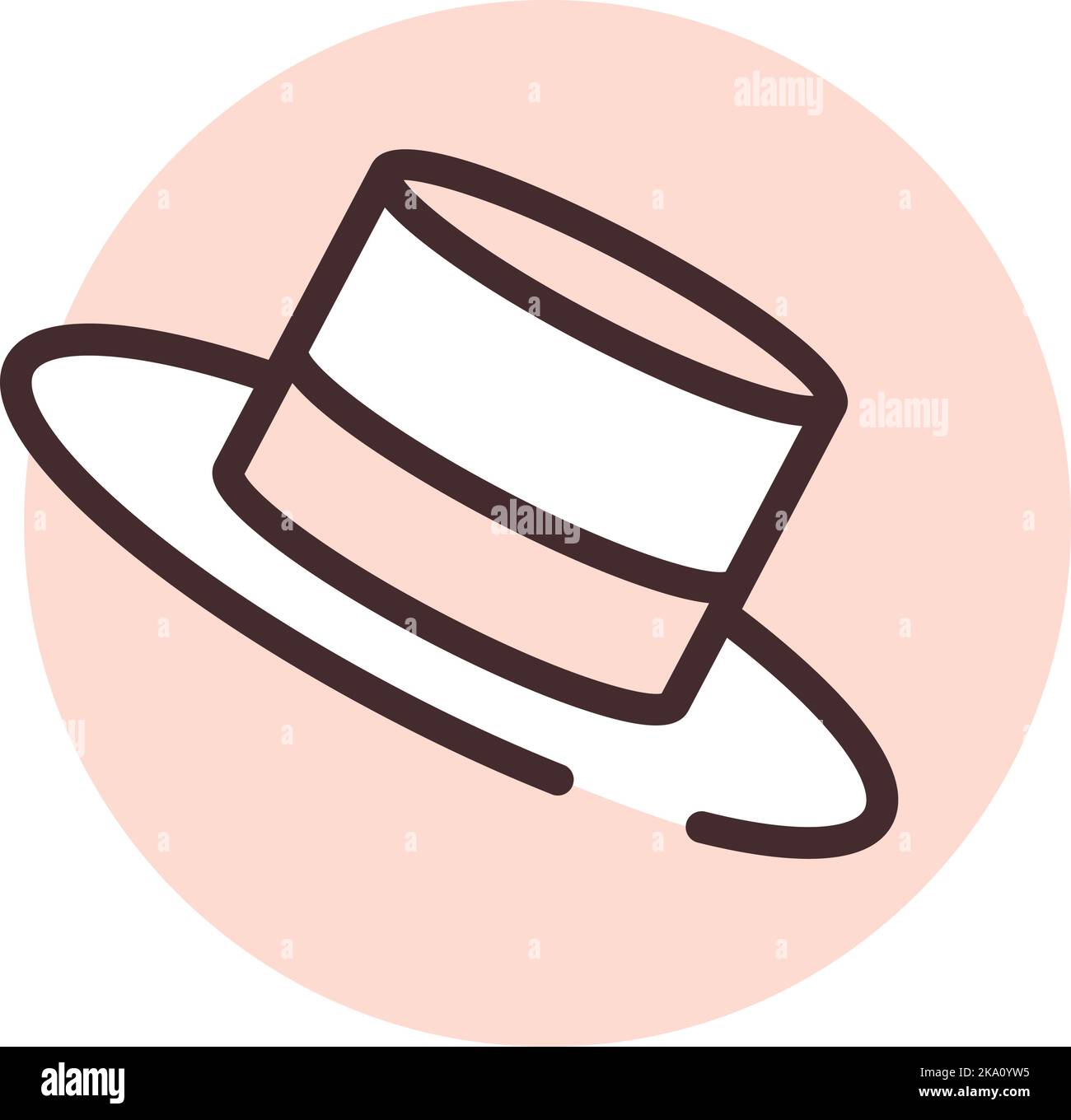 Event mens hat, illustration or icon, vector on white background. Stock Vector