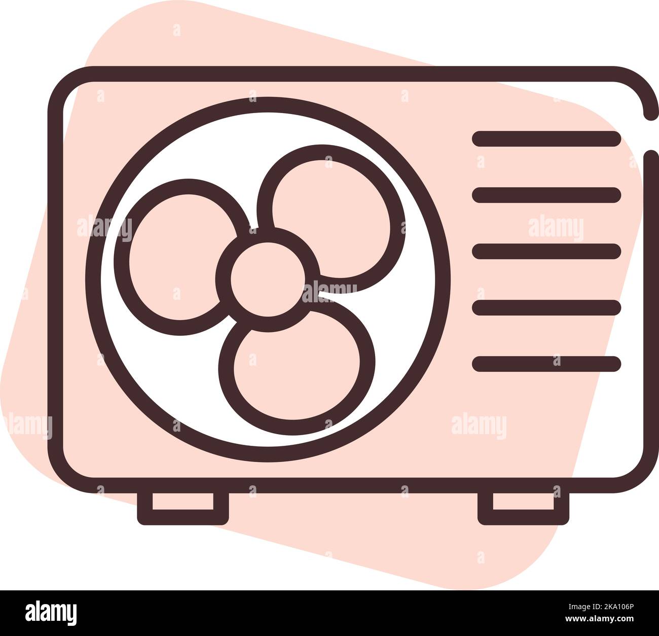 Electronics air conditioner, illustration or icon, vector on white background. Stock Vector