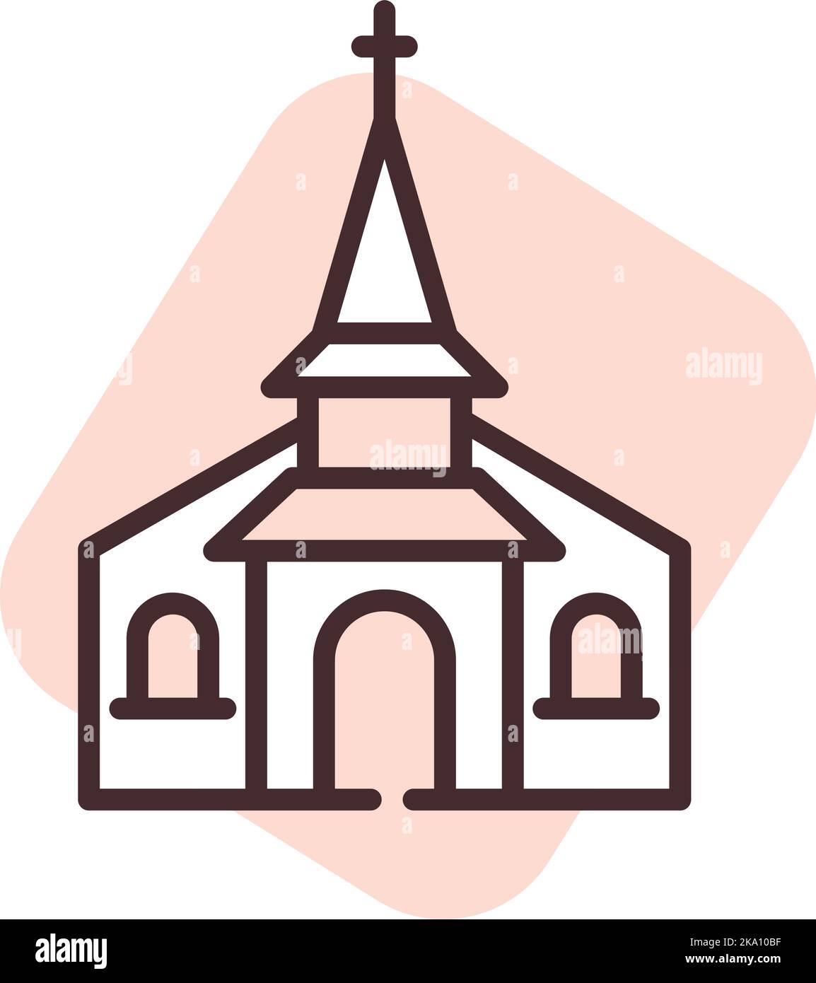 Event church, illustration or icon, vector on white background Stock ...