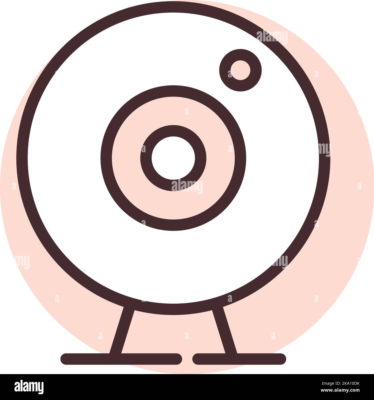 Electronics security camera, illustration or icon, vector on white background. Stock Vector