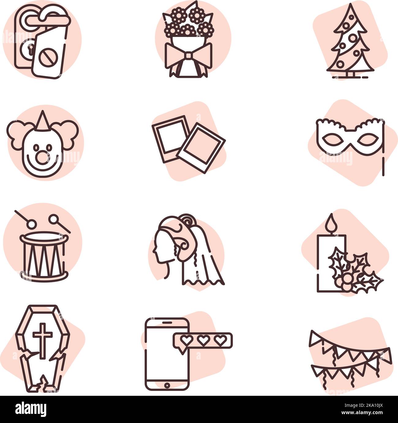 Icons festive Stock Vector Images - Alamy