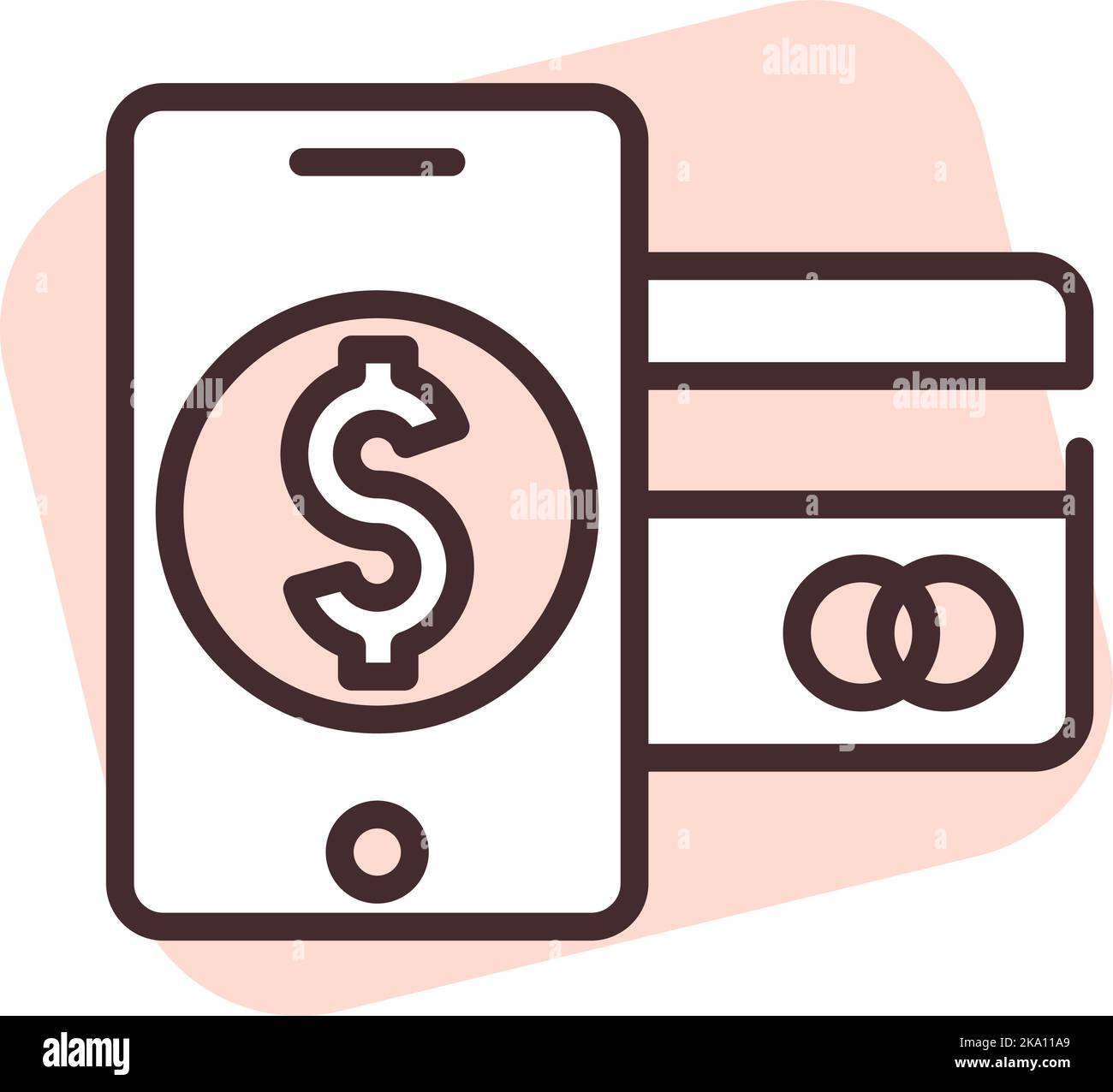 Investment credit card, illustration or icon, vector on white ...