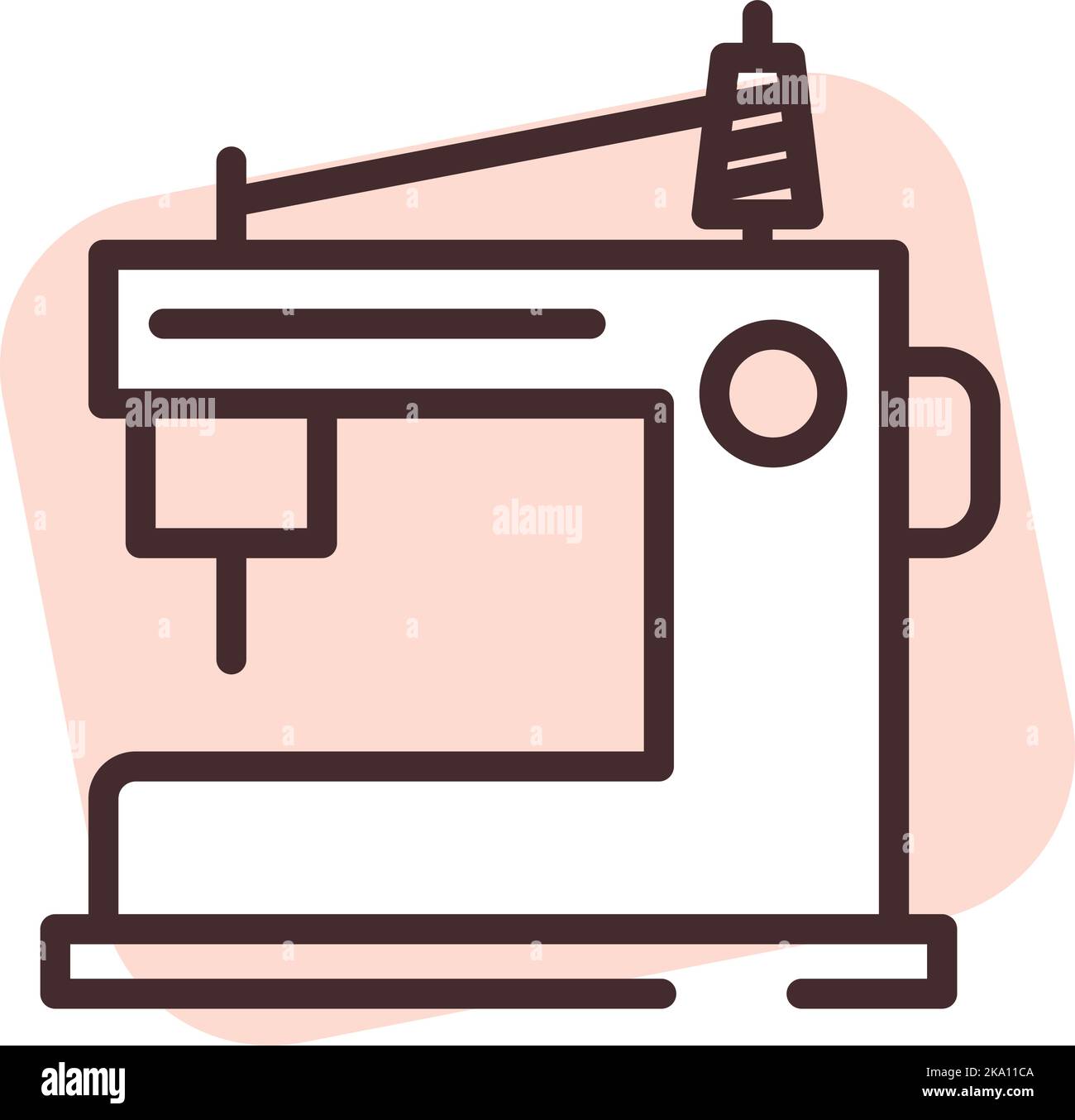 Small sew machine icon. Simple illustration of small sew machine vector  icon for web design isolated on white background Stock Vector Image & Art -  Alamy