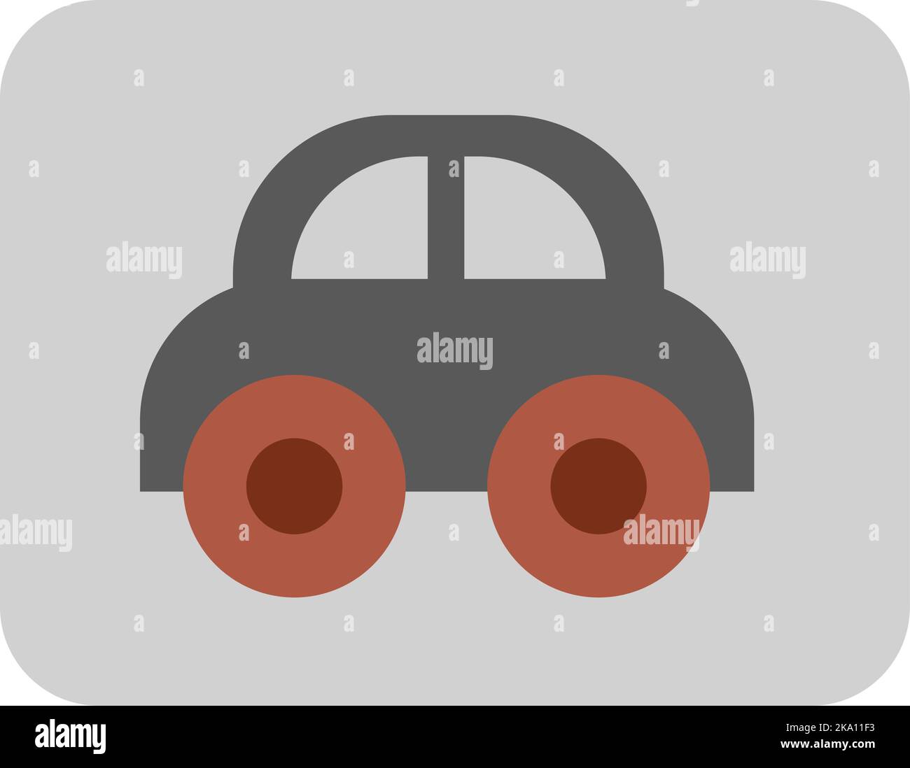 Industrial grey car, illustration or icon, vector on white background ...