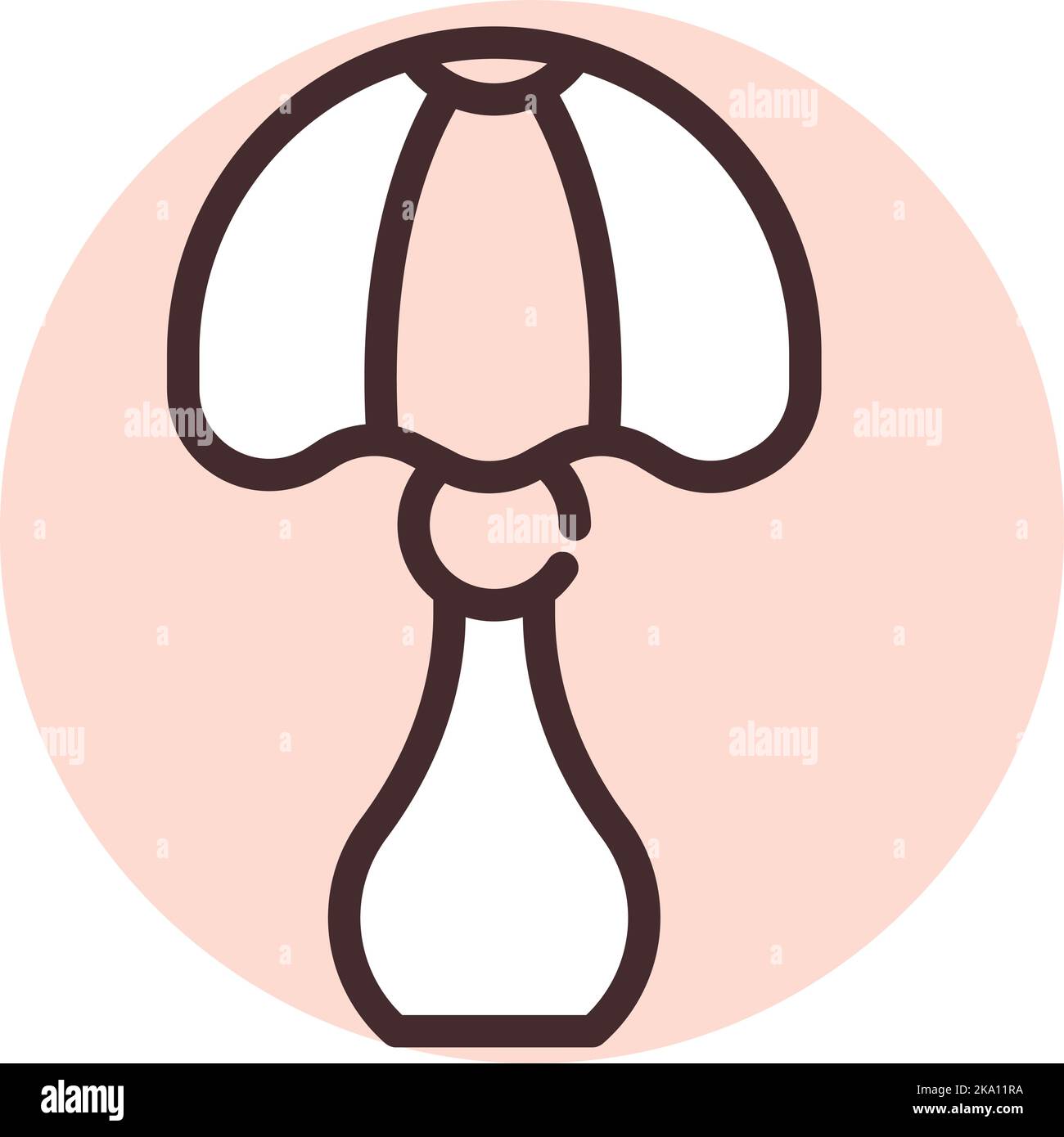 Light lamp, illustration or icon, vector on white background. Stock Vector