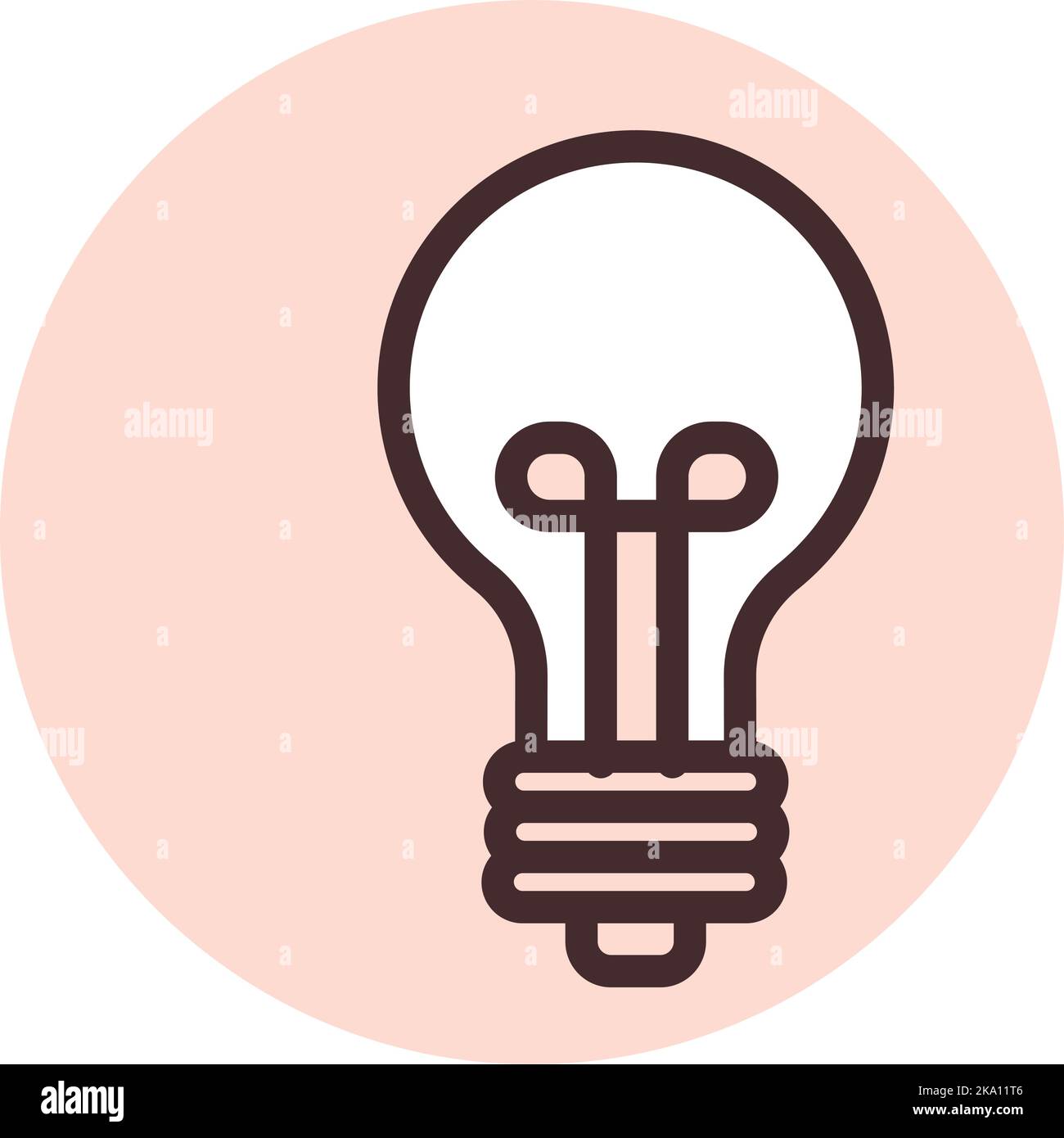 Light lamp, illustration or icon, vector on white background. Stock Vector