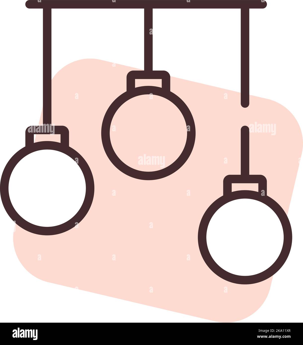 Kitchen lamp, illustration or icon, vector on white background. Stock Vector