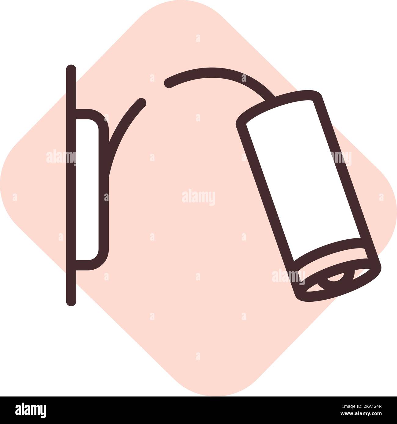 Light wall lamp, illustration or icon, vector on white background. Stock Vector