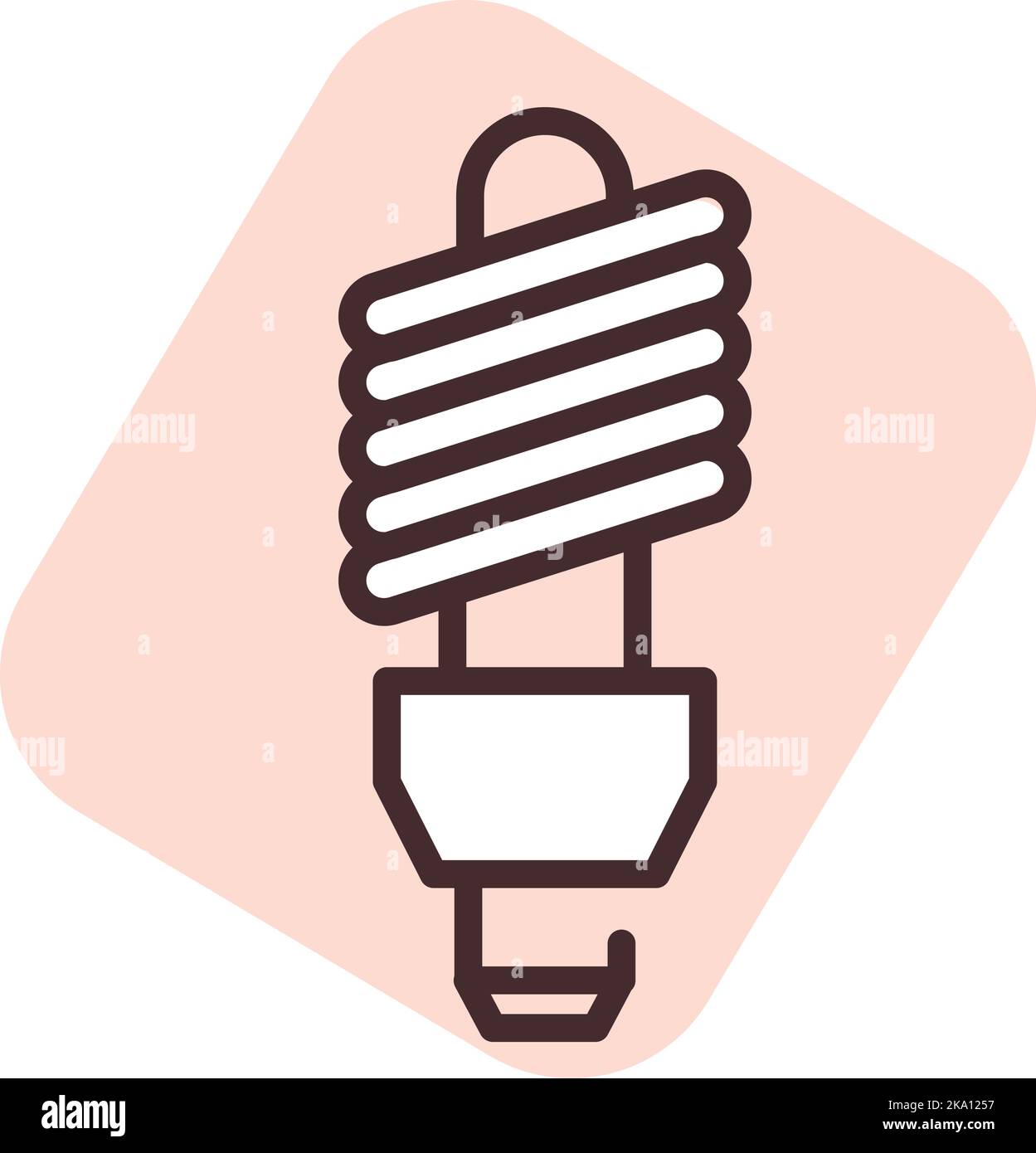 Light LED lamp, illustration or icon, vector on white background. Stock Vector