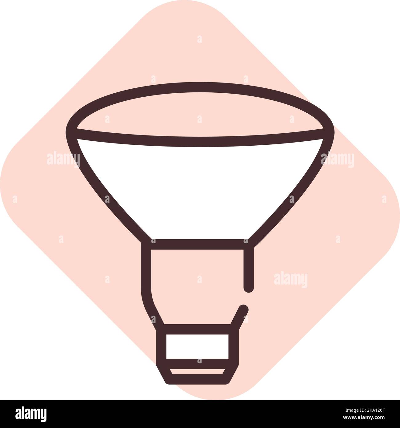 Light lamp, illustration or icon, vector on white background. Stock Vector