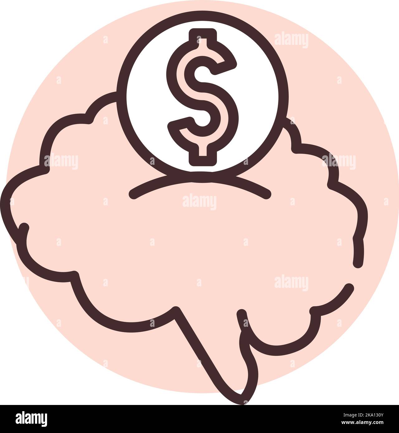 Money savings, illustration or icon, vector on white background. Stock Vector