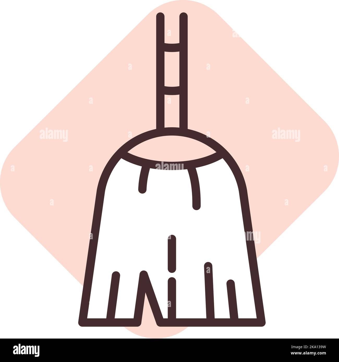 Purification mop, illustration or icon, vector on white background. Stock Vector