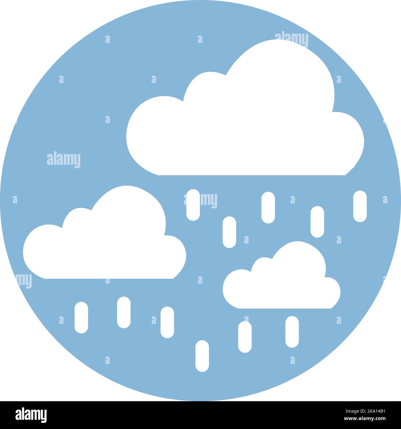 Rural life rain, illustration or icon, vector on white background Stock ...