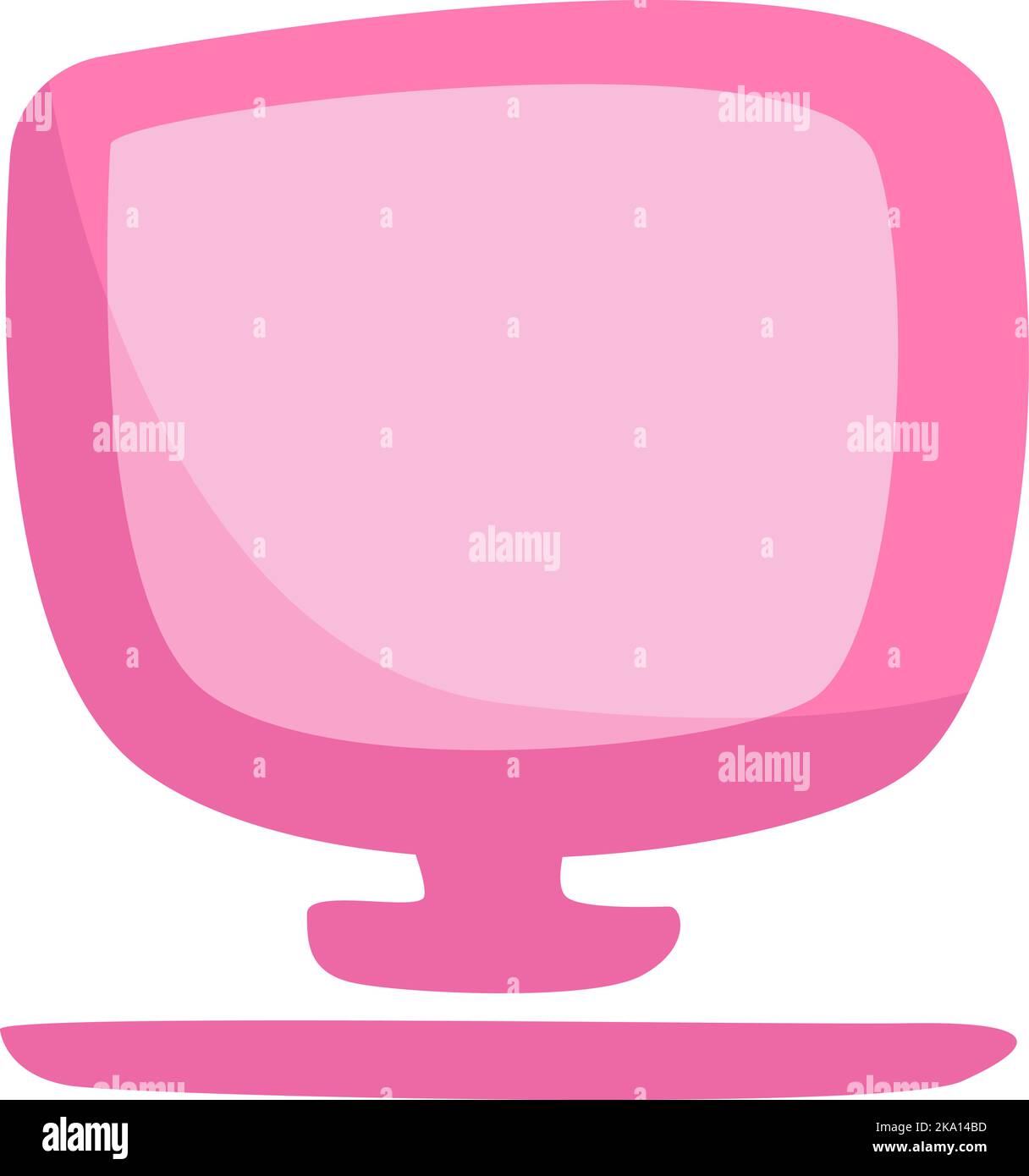 Vacation computer, illustration or icon, vector on white background. Stock Vector