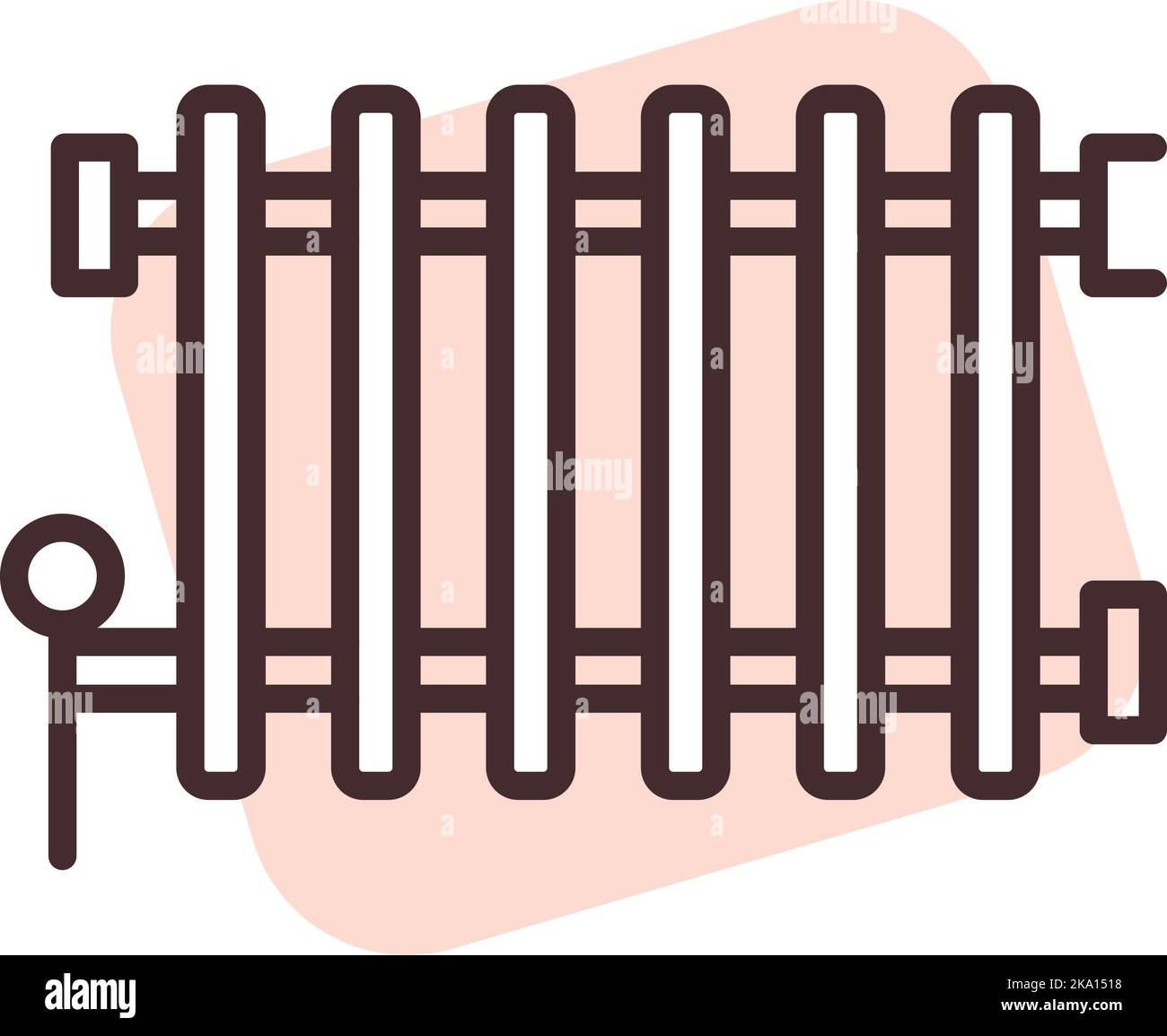 Technology heater, illustration or icon, vector on white background. Stock Vector