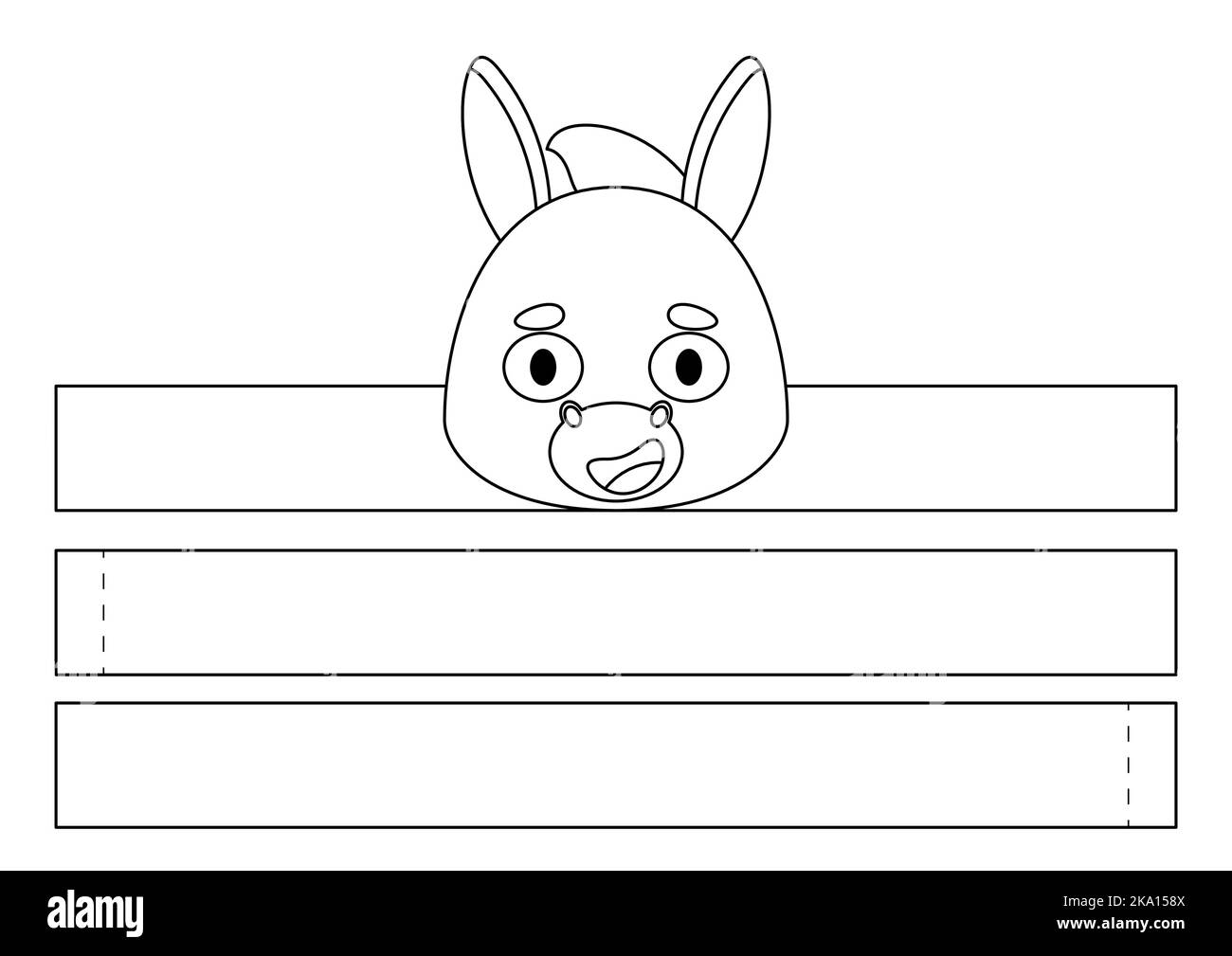 Printable donkey paper crown. Diy cut party ribbon template for birthday, Christmas, baby shower. Fun accessory for entertainment. Print, color, cut a Stock Vector Image & Art - Alamy printable-donkey-paper-crown-diy-cut-party-ribbon-template-for-birthday-christmas-baby-shower-fun-accessory-for-entertainment-print-color-cut-a-stock-vector-image-art-alamy