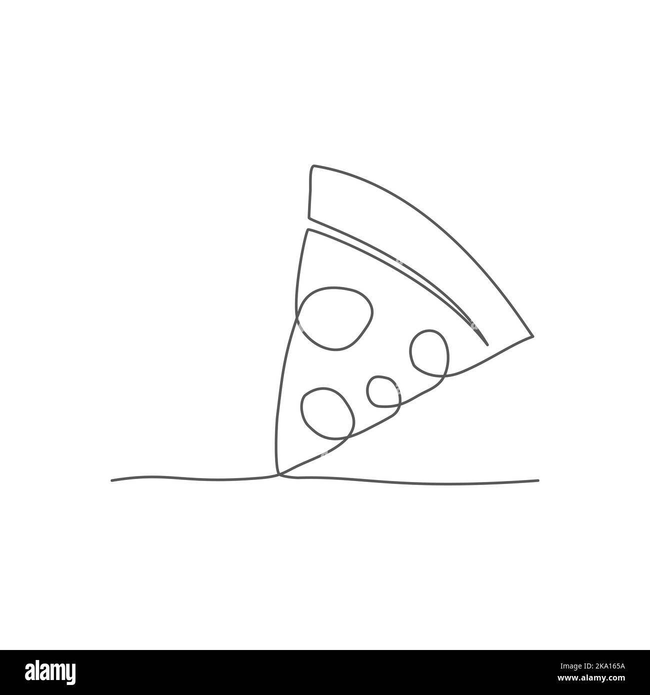 Pizza One line drawing on white background Stock Vector Image & Art Alamy