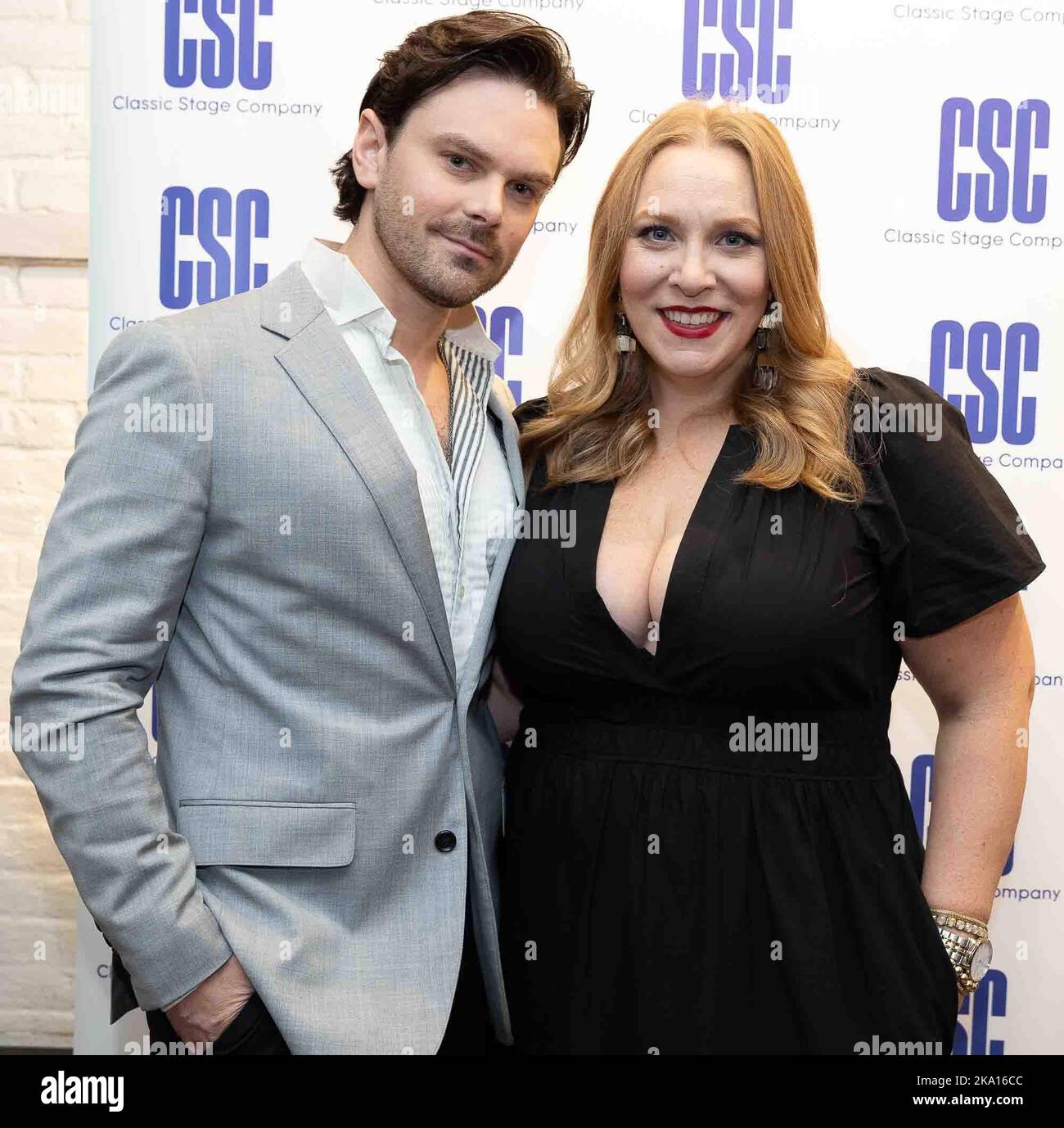New York, NY, USA. 30th Oct, 2022. Justin Scott Brown, Beth Kirkpatrick in attendance for A MAN OF NO IMPORTANCE Opening Night on Broadway, Classic Stage Company, New York, NY October 30, 2022. Credit: Manoli Figetakis/Everett Collection/Alamy Live News Stock Photo