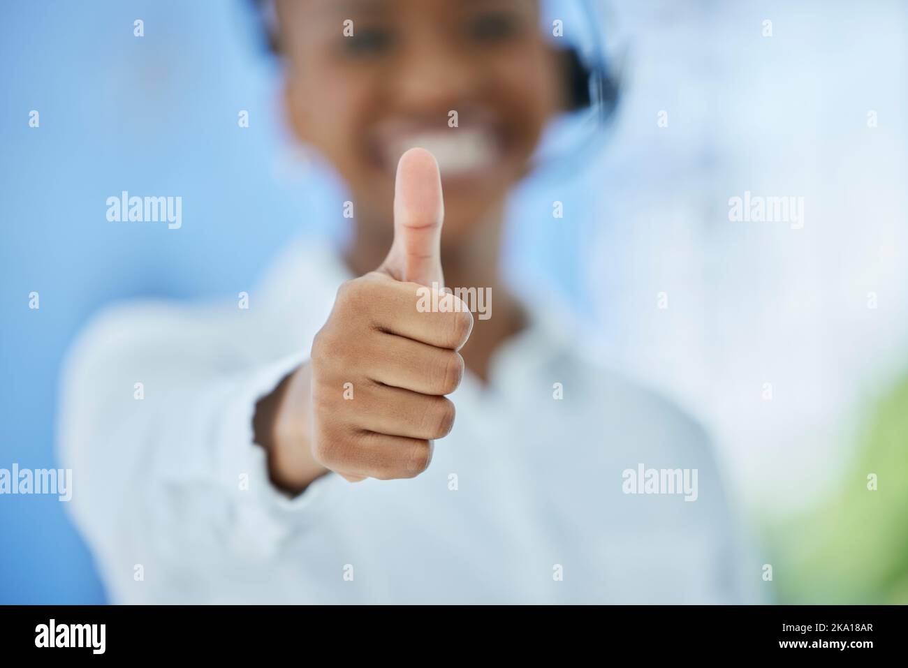 Woman happy excited smile thumbs up hi-res stock photography and images ...