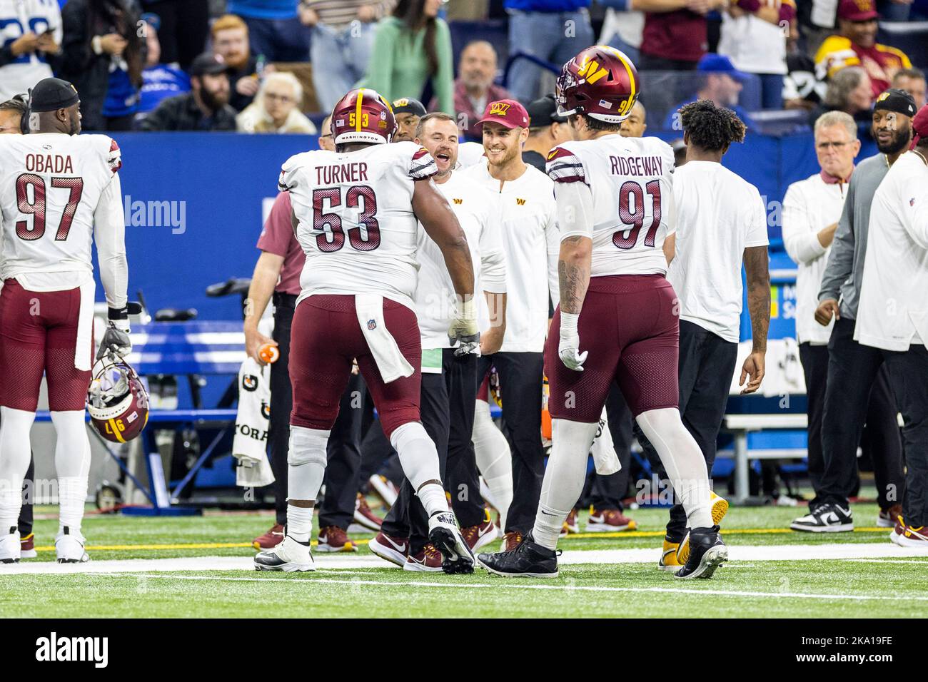 October 30, 2022: Washington Commanders sideline reacts to