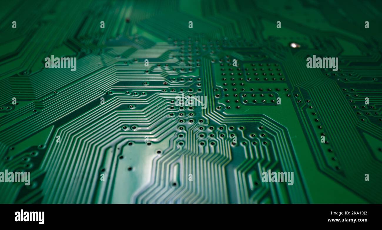 Electronic circuit board with semiconductors chip. Electronic