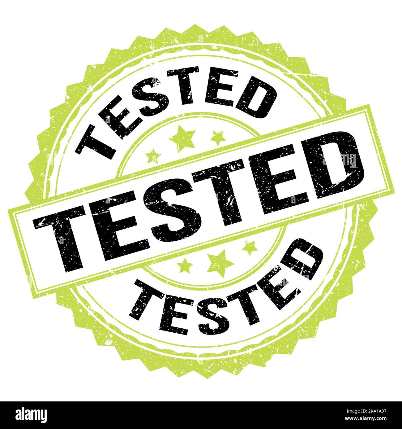 Tested sign black green hi-res stock photography and images - Alamy