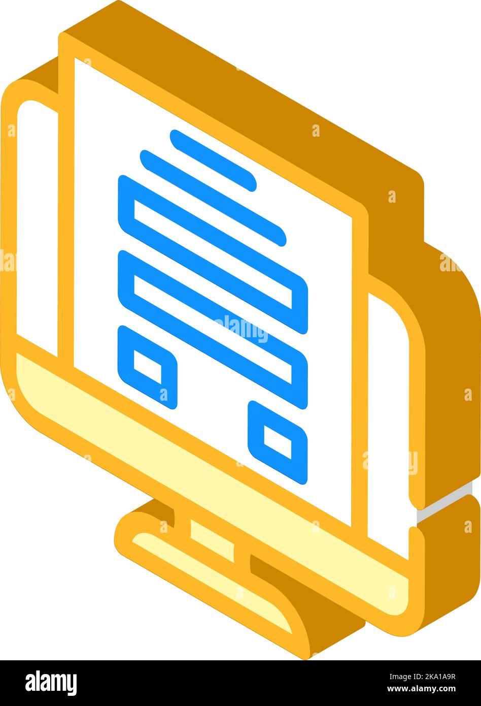 register online registration isometric icon vector illustration Stock