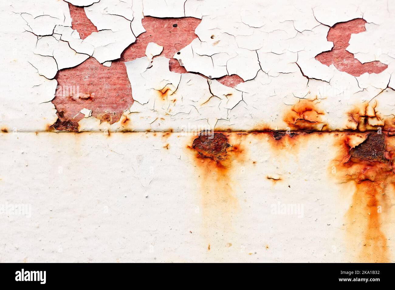 Rusty corroded painted metal texture background backdrop. Stock Photo