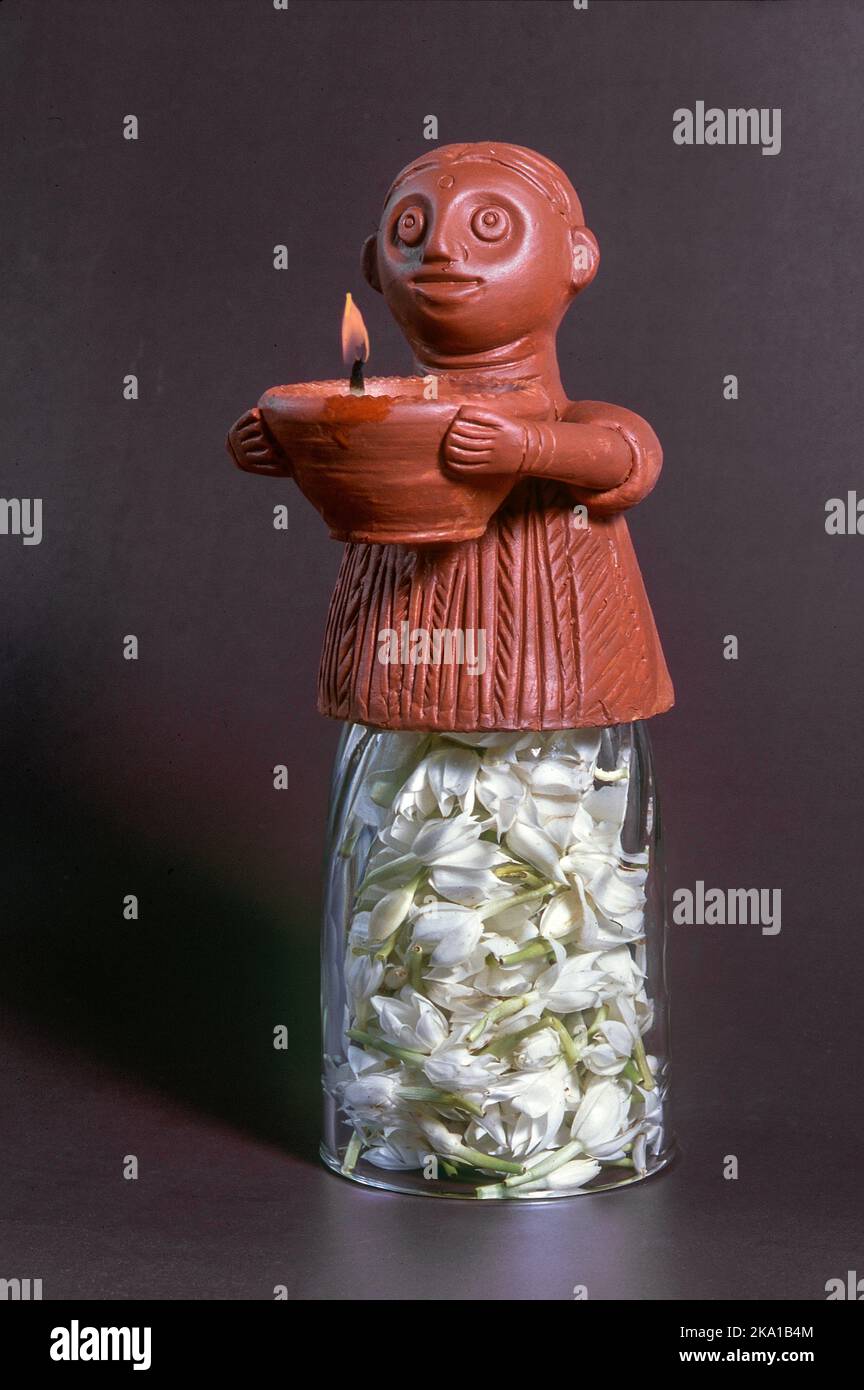 Oil lamp Card design for Diwali festival Stock Photo Alamy