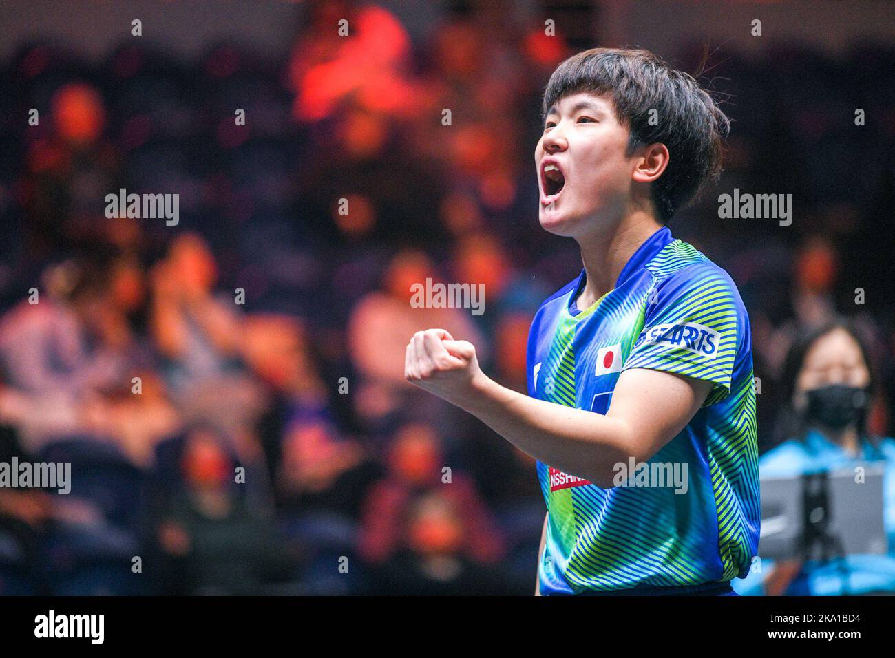 Japanese professional table tennis player Harimoto Tomokazu defeated